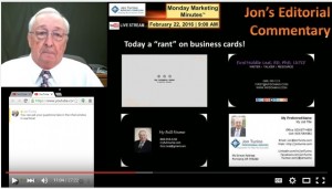 Business Card Rant on YouTube Image