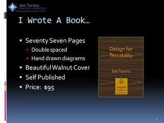Original Self Published Design for Testability Book