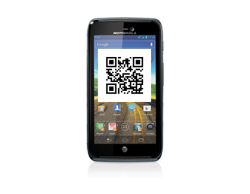 Smartpnone with QR Code on Screen