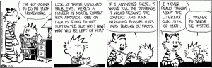 Calvin & Hobbes - Math Homework
